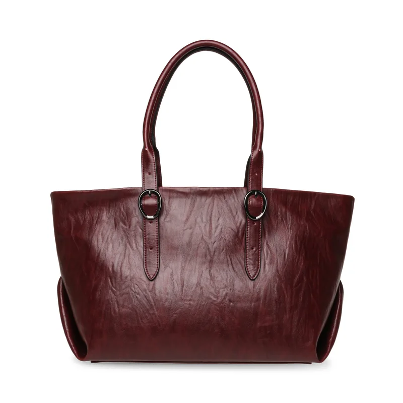 Steve madden harleen women's wine/black tote bag